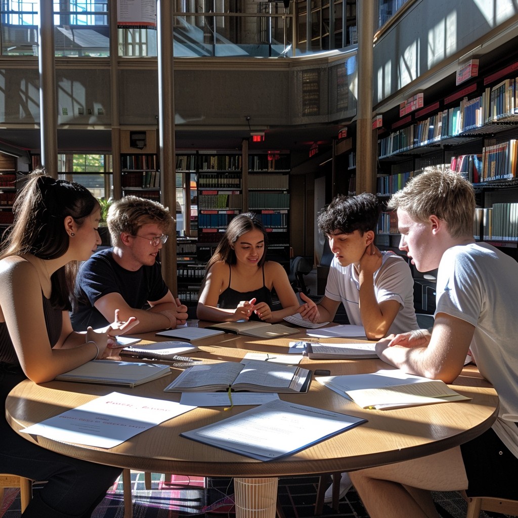 Student Discussion Portrait Free Students discussing passionately Image - Students, Library ...