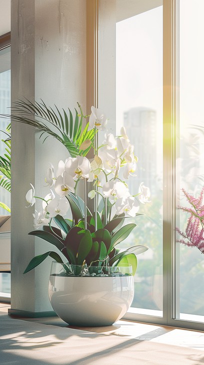 Free Serene Orchid Display Image - Orchid, Ceramic, Window | Download ...