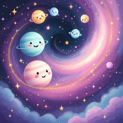 Free Dancing Cosmic Friends Image - Kawaii, Space, Planets | Download ...