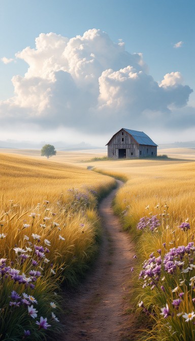 Free Path through fields Image - Countryside, Path, Farm | Download at ...