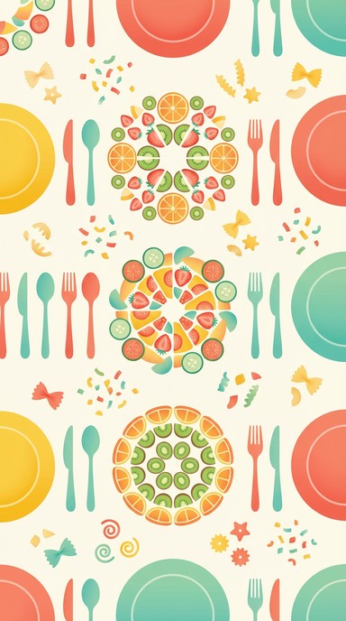 Simpl Pattern Food Free Playful Food Pattern Image - Abstract, Pattern, Minimalist ...