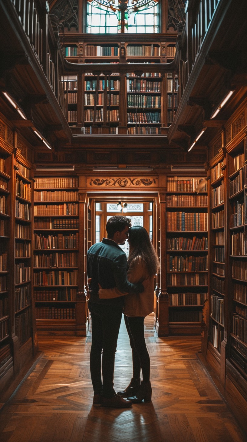 Free Intimate Library Encounter Image - Couple, Library, Intimate ...
