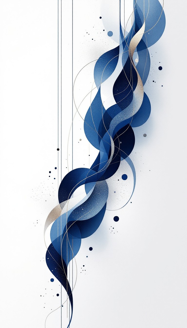 Free Flowing Blue Ribbons Image - Minimal, Abstract, Geometric ...