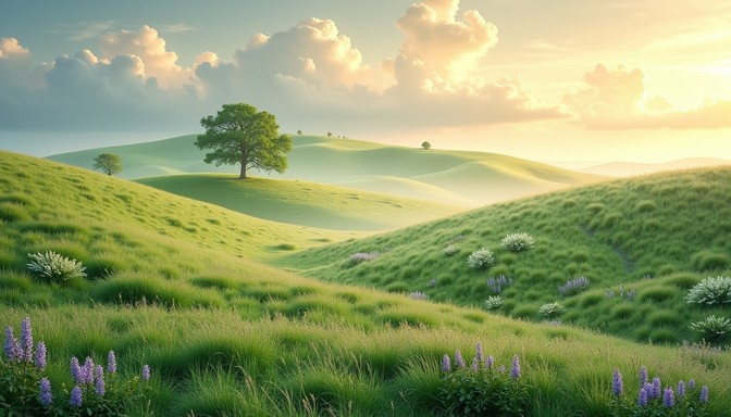 Free Golden Rolling Hills Image - Pastoral, Landscape, Meadow ...