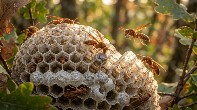 Free Nature's Paper Architects Image - Wasps, Nest, Hexagonal ...