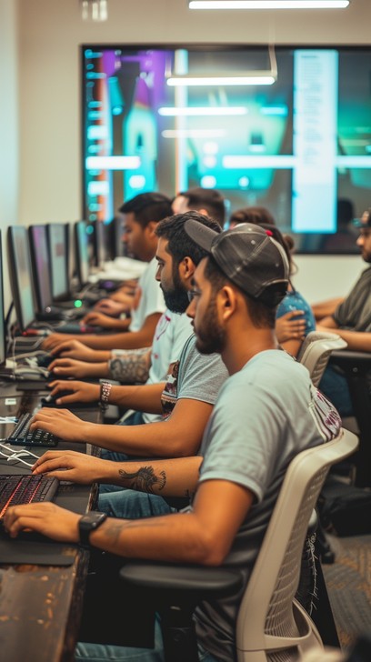 Pc Team Free Focused Team Working Image - Office, Teamwork, Technology ...