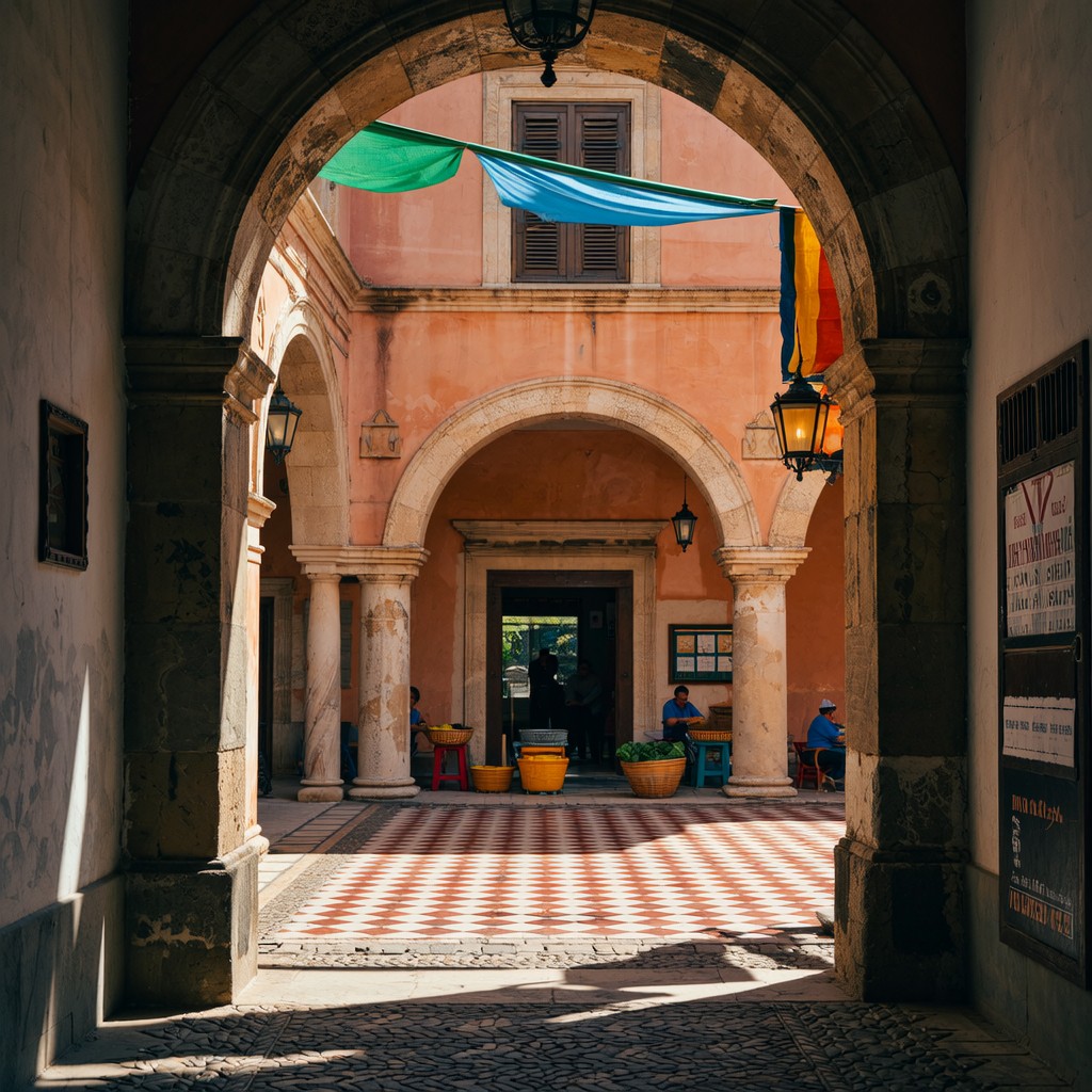Free Arched Mediterranean Courtyard Photo - Archway, Courtyard ...