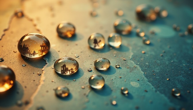 Free Glistening water droplets Image | Download at StockCake