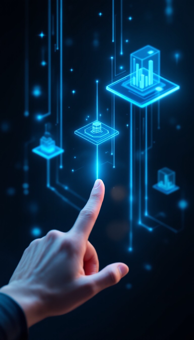 Free Digital Touch Technology Image - Holographic, Futuristic ...