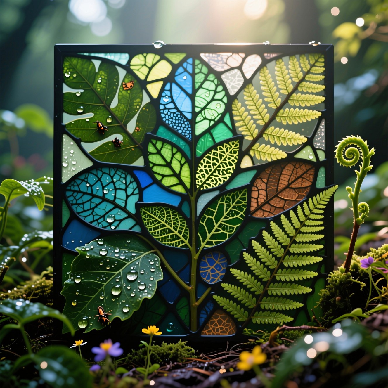 Free Botanical stained glass Photo - Stainedglass, Leaves, Botanical ...