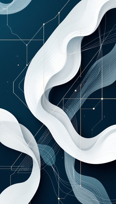 Free Flowing Digital Rivers Image Minimal Abstract Geometric