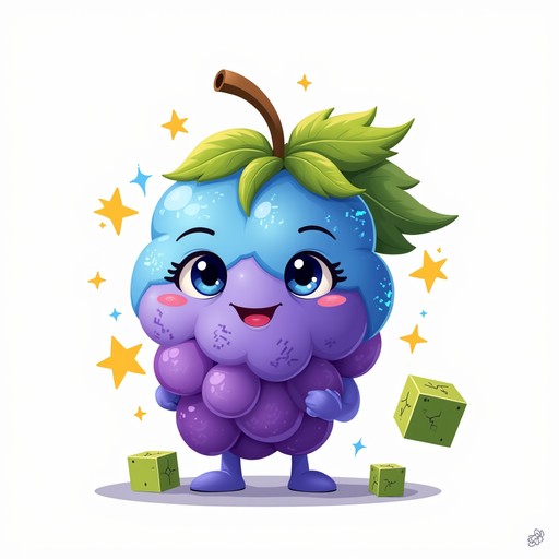 Free Pixel Grape Joy Image - Grape, Kawaii, Pixel | Download at StockCake