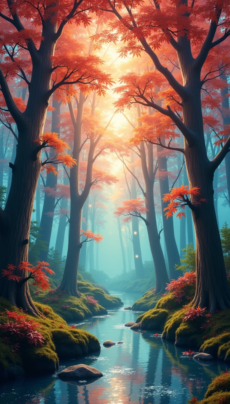 Maple Forest Free Enchanted Maple Forest Image - Forest, Maple, Stream | Download at ...