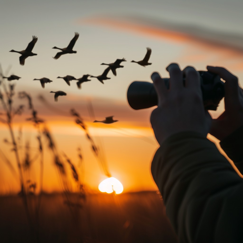 Free Birdwatching at Sunset Image - Birdwatching, Sunset, Binoculars ...