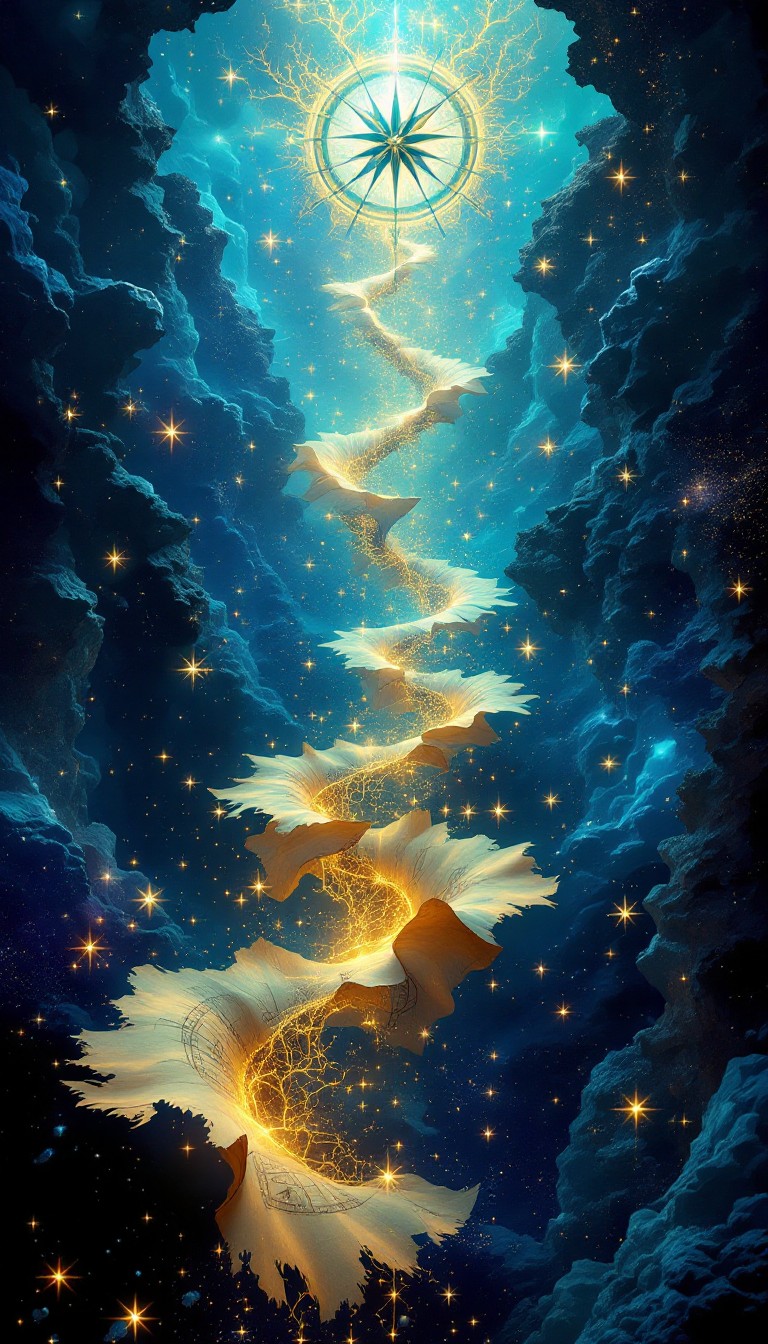 Free Celestial Guidance Spiral Image - Compass, Mystical, Cosmic ...