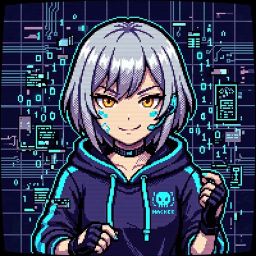 Free Pixel Hacker Girl Image - Pixel, Hacker, Anime | Download at StockCake