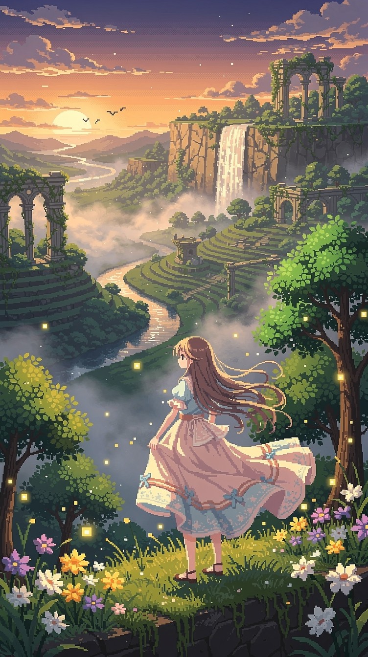 Free Pixel Valley Dreamer Image - Pixel, Retro, Illustration | Download ...
