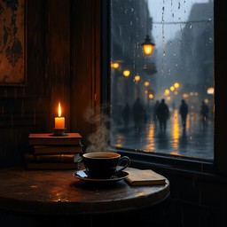 Free Rainy Cafe Solitude Image - Cafe, Coffee, Rain | Download at StockCake