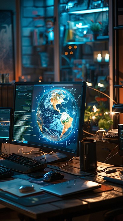 Free Digital Global Workspace Image - Technology, Workspace, Hologram ...