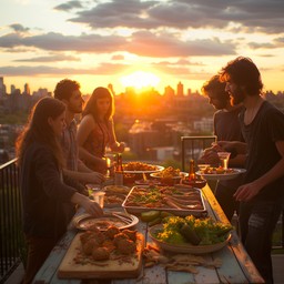 Open Rooftop Party Free Rooftop Dinner Party Image - Friends, Dinner, Rooftop | Download ...