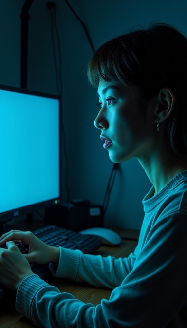 Free Screen-Lit Concentration Image - Digital, Concentration, Blue ...