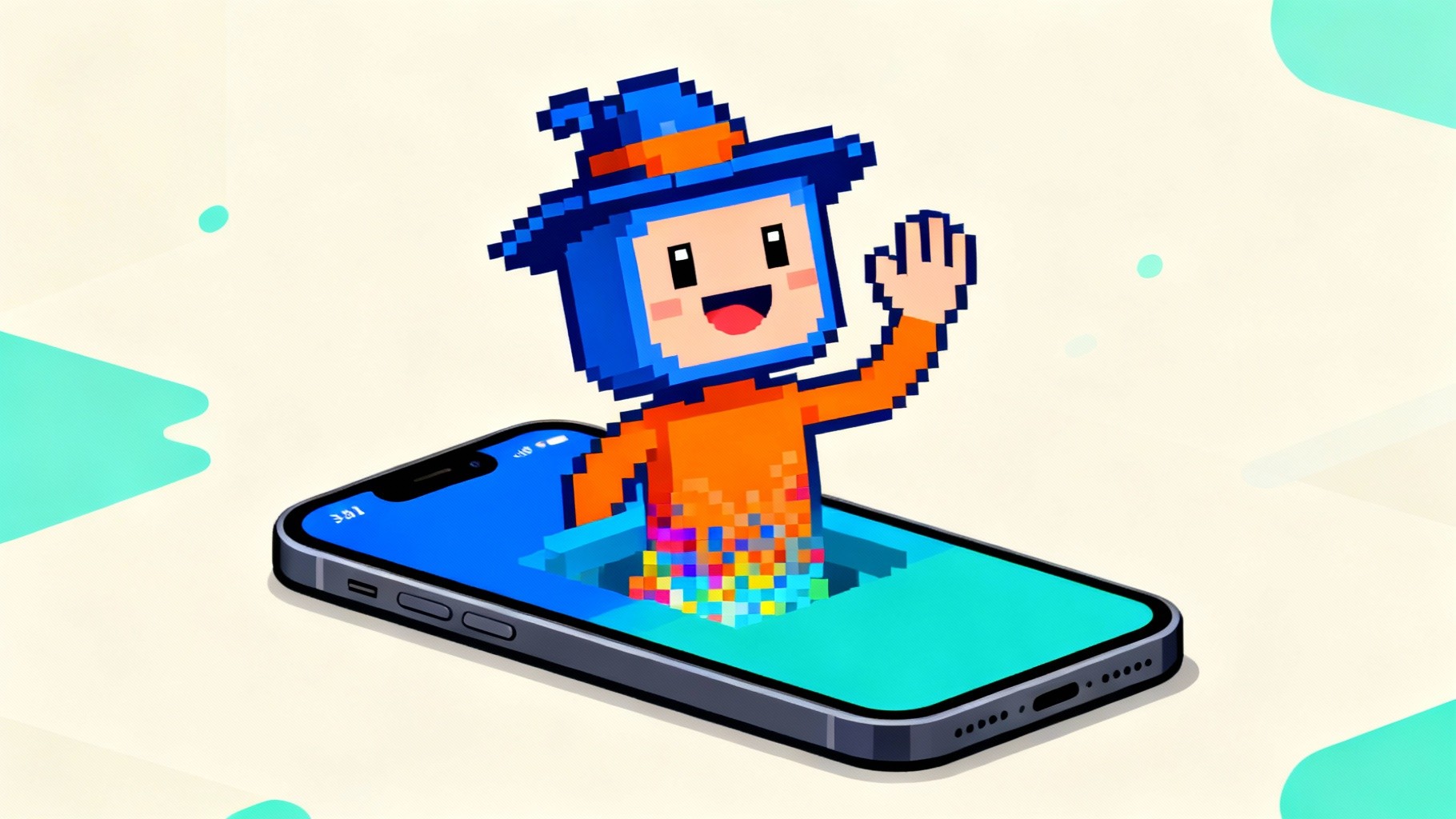 Free Digital Friend Waves Image - Pixel, Character, Smartphone ...