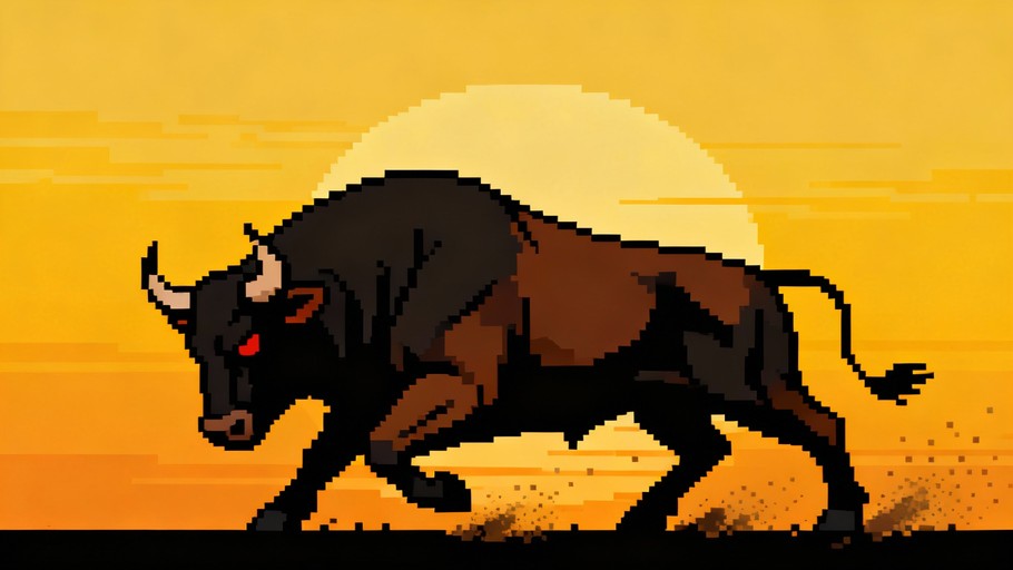 Free Pixelated Bull Charge Image - Bull, Pixelart, Silhouette ...