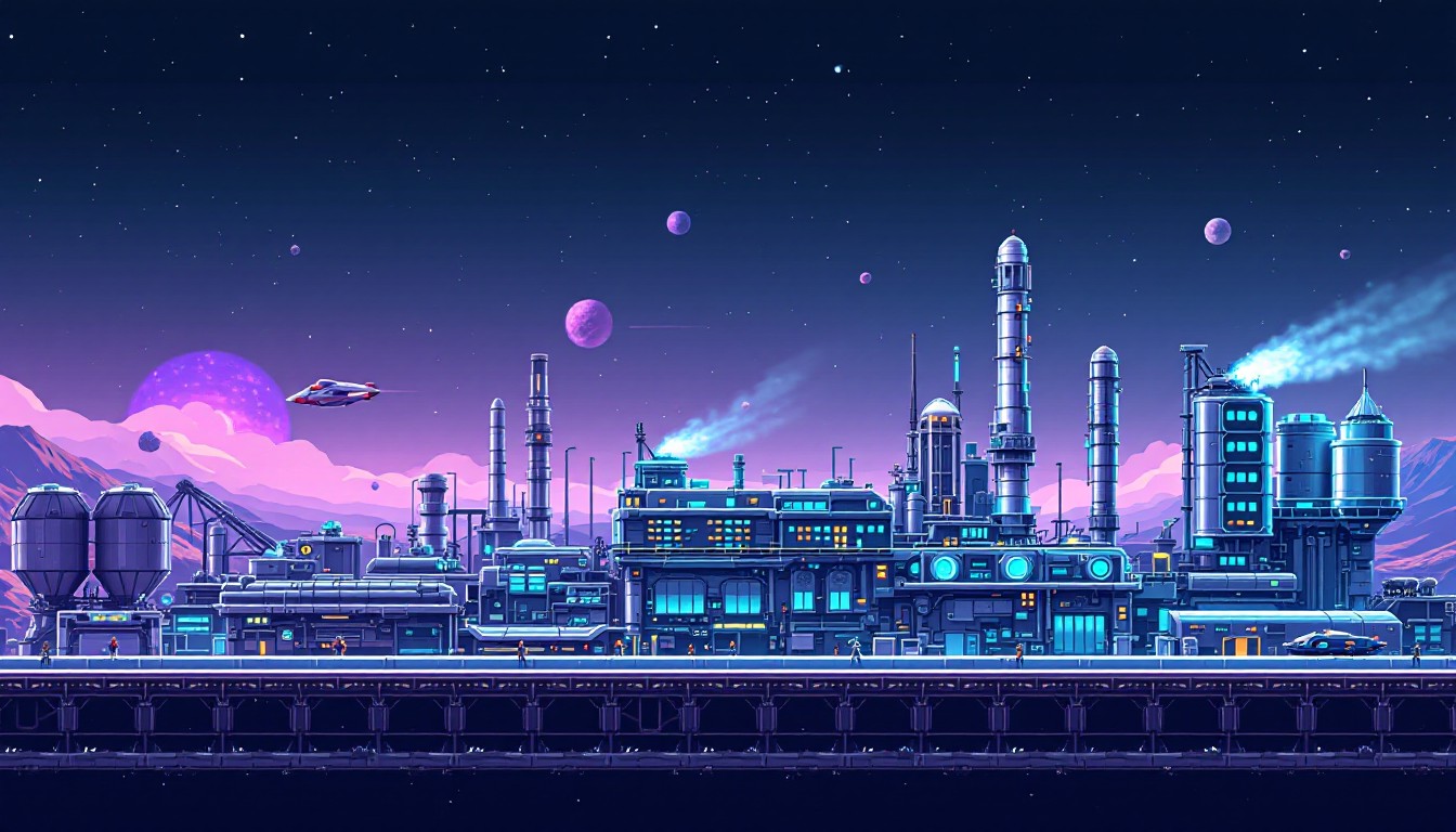 Free Space Assembly Line Image - Pixel, Art, Space | Download at StockCake