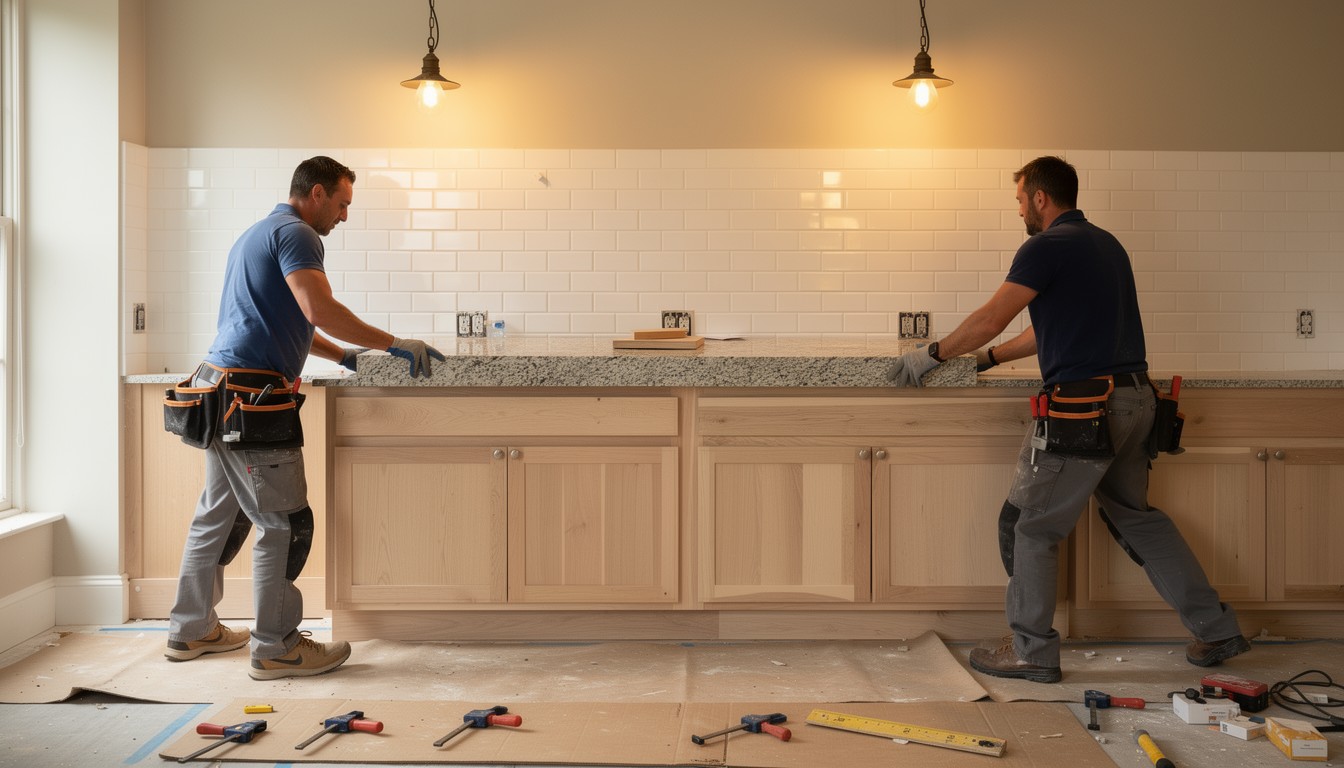 Free Granite Countertop Installation Image - Kitchen, Installation ...