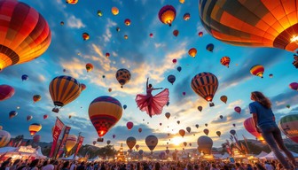 Free Magical Balloon Festival Image - Balloon, Festival, Sunset ...