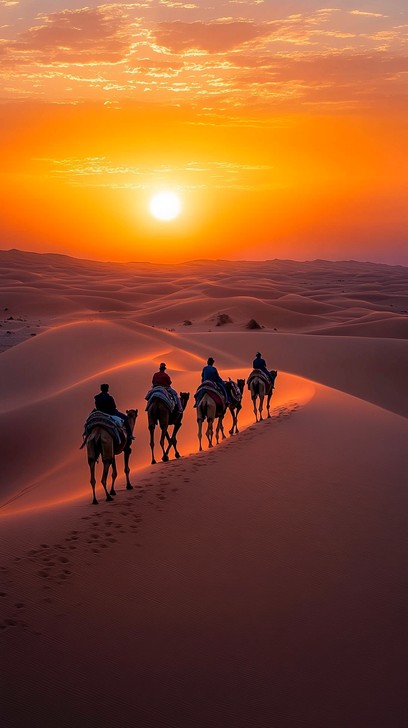 Sunset Camel Ride Free Desert Camel Ride Image - Desert, Sunset, Camels | Download at ...