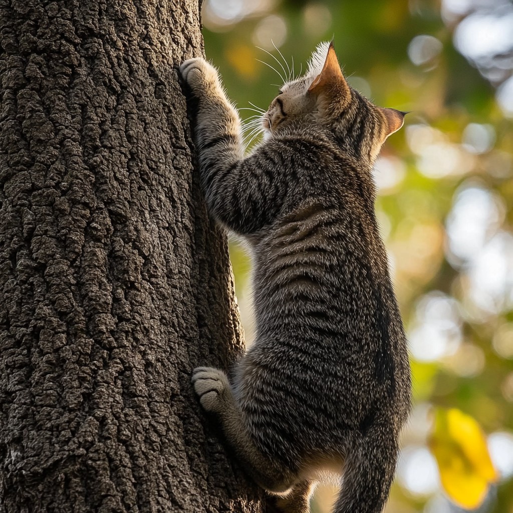 Free Cat climbing tree Image - Cat, Tree, Climbing | Download at StockCake