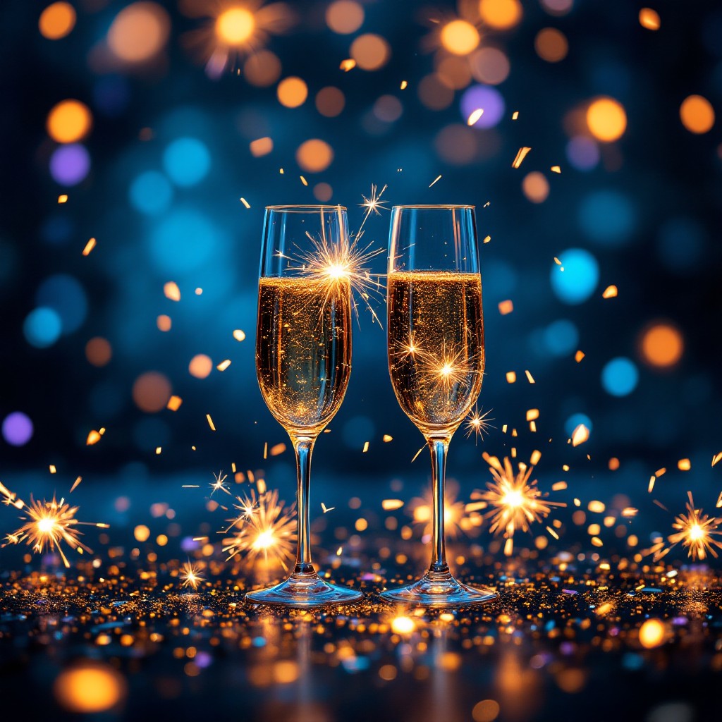 Free Magical Midnight Toast Image - Celebration, Champagne, Sparklers ...