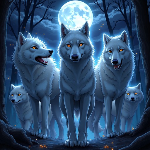Free Moonlit Wolf Pack Photo - Wolves, Moonlight, Pack | Download at ...