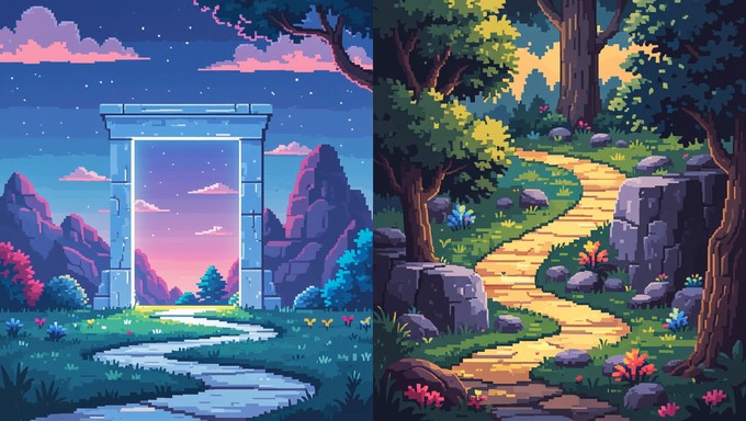 Free Pixel Portal Dreams Image - Pixel, Portal, Retro | Download at ...