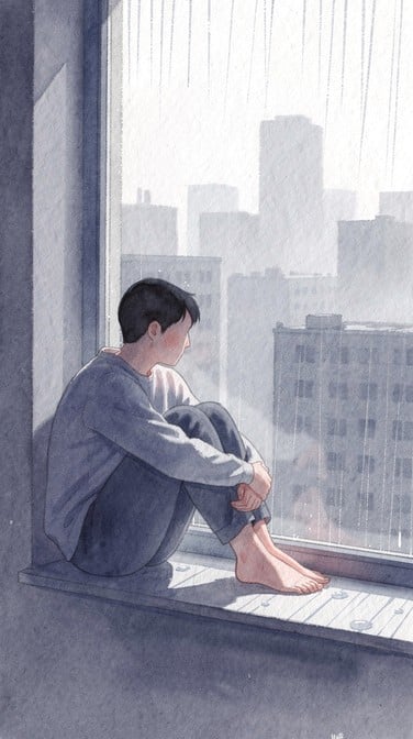 Free Rainy Window Solitude Image - Solitude, Melancholic, Watercolor ...