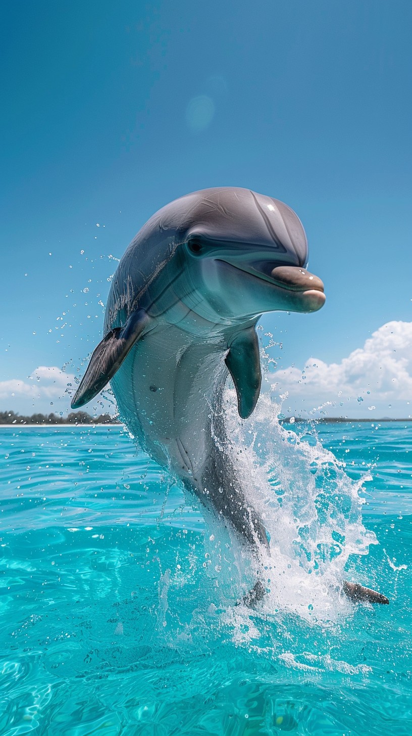 Middle Dolphin Free Leaping Dolphin Joy Image - Dolphin, Sea, Jumping | Download at ...