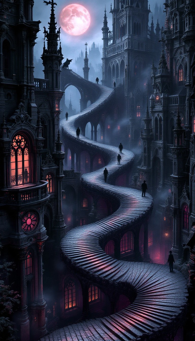 Free Twisted Gothic Ascent Image - Gothic, Spiral, Moonlight | Download ...