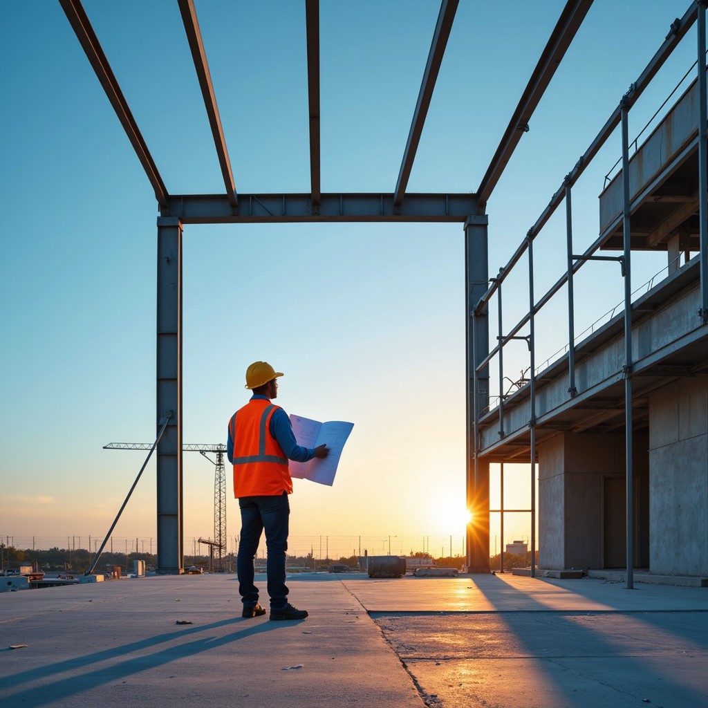 Free Progress Under Construction Image - Construction, Sunset, Worker ...