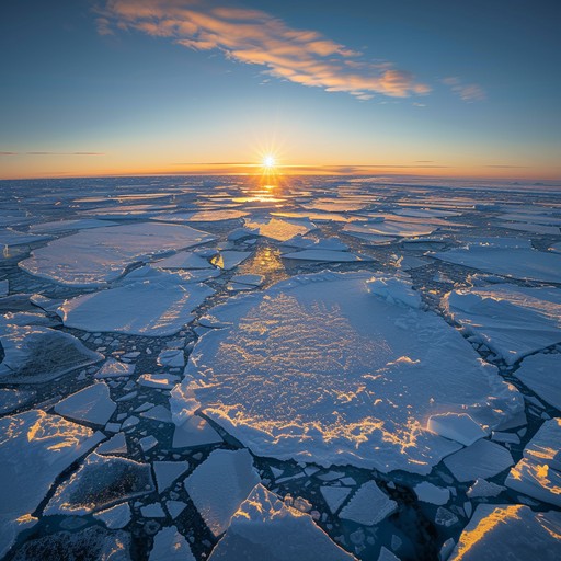 Fragmented Sunlight Free Icy Sunset Vista Image | Download at StockCake