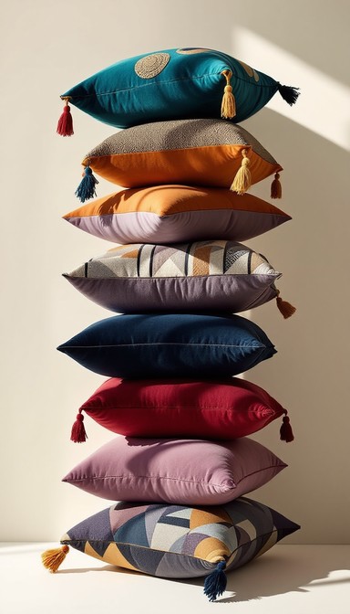Free Luxurious Pillow Stack Image - Pillows, Cushions, Teal | Download ...
