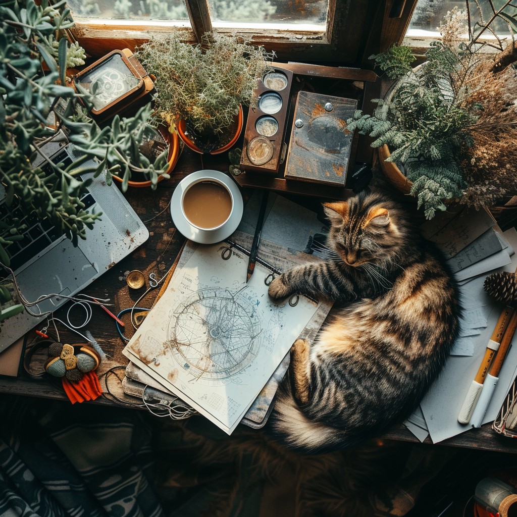 Free Cat Amidst Creativity Image - Cat, Art, Creativity | Download at ...