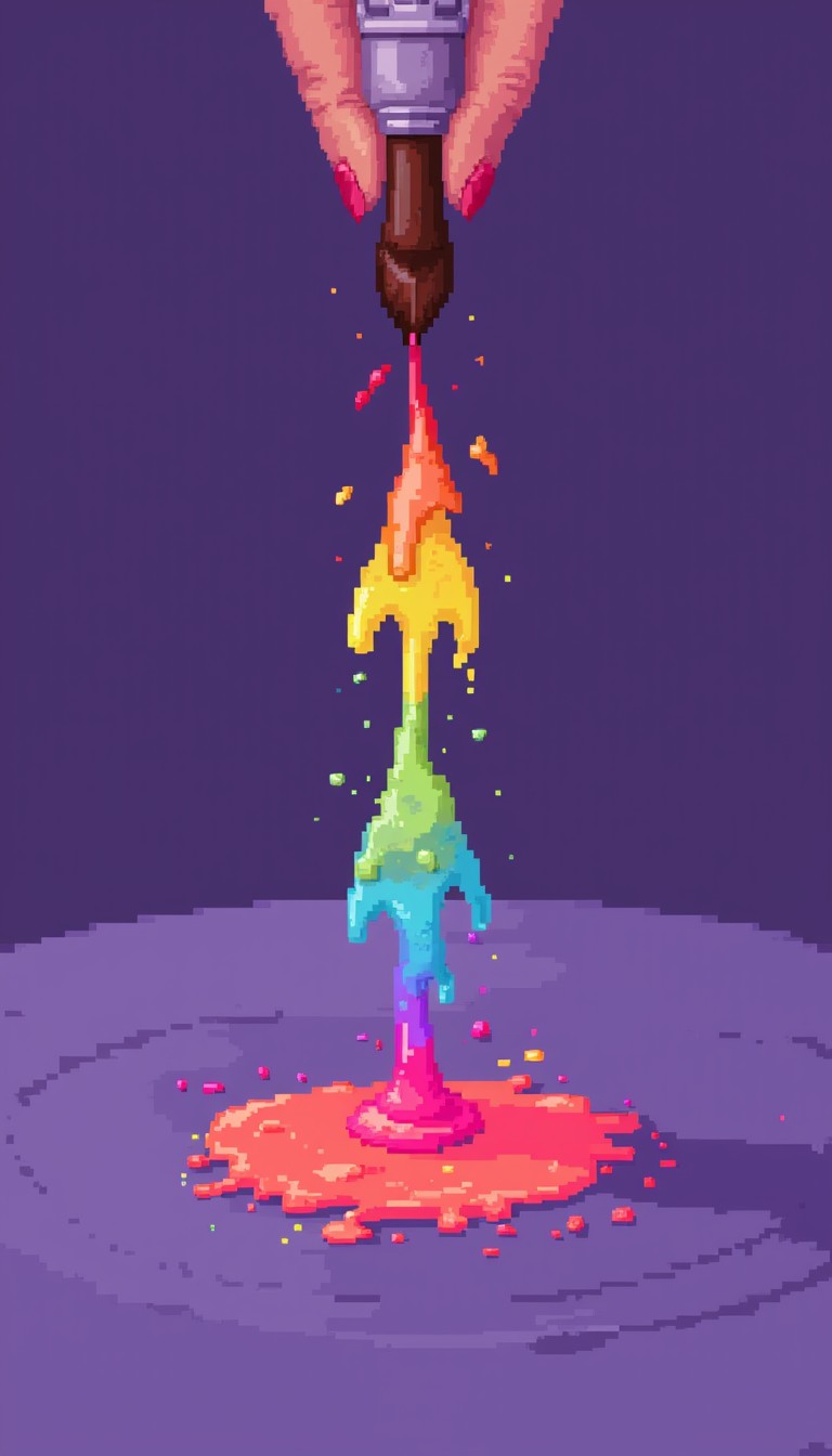 Free Dripping Color Pixels Image - Paintbrush, Rainbow, Pixels ...