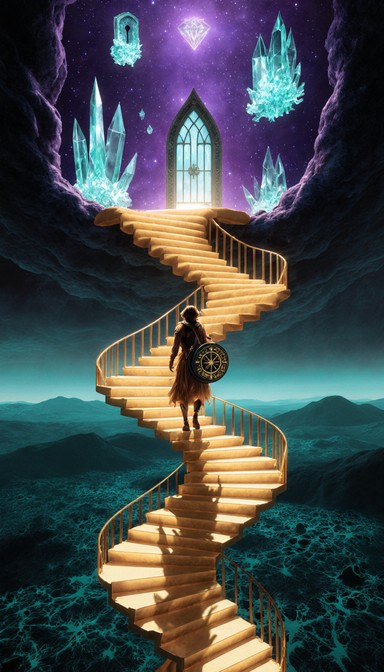 Free Transcendent Spiral Journey Image - Staircase, Cosmic, Explorer ...