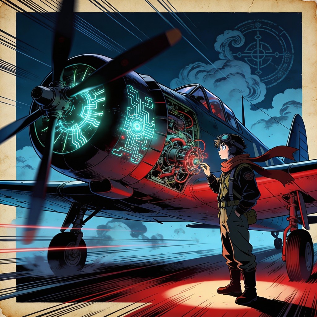 Plane Racing Anime Free Glowing Aircraft Mystery Image - Anime, Manga, Aircraft | Download ...