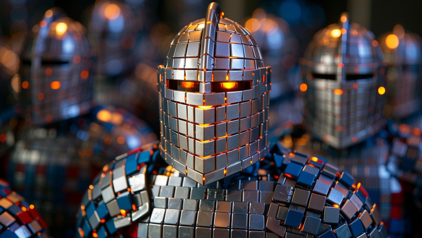 Free Pixelated Knight Armor Image - Knight, Armor, Helmet | Download at ...