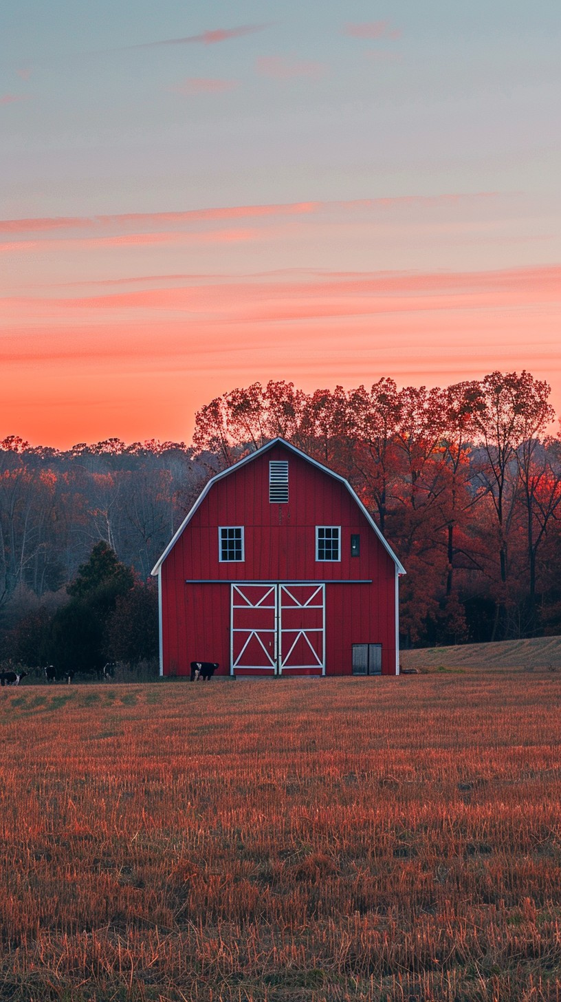 Free Sunset Barn Scene Image - Sunset, Barn, Rural | Download at StockCake