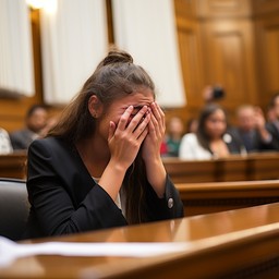 Free Emotional Courtroom Moment Image - Woman, Courtroom, Emotional ...