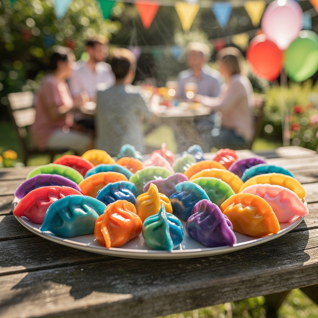 Yellow Color Dumpling Free Rainbow Dumpling Delight Image - Dumplings, Rainbow, Colorful ...