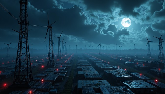 Free Moonlit Energy Farm Image | Download at StockCake